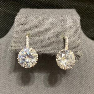 Fuzion Creations 925 Sterling Silver drop Swarovski Crystal pierced Earrings